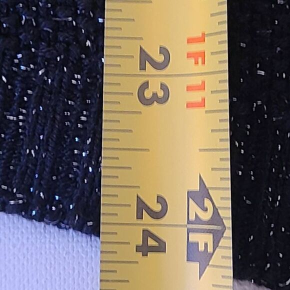 Gigi Moda Womens Black Sliver Sparkle Pull Over Knit Sweater - Picture 10 of 11